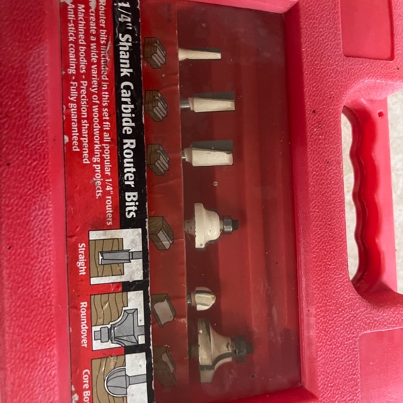 Hickory Woodworking 6 Pc Set 1/4' Shank Carbide Router Bits Starter Set RBK-1028 - Picture 2 of 5